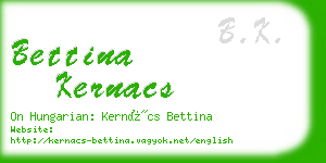 bettina kernacs business card